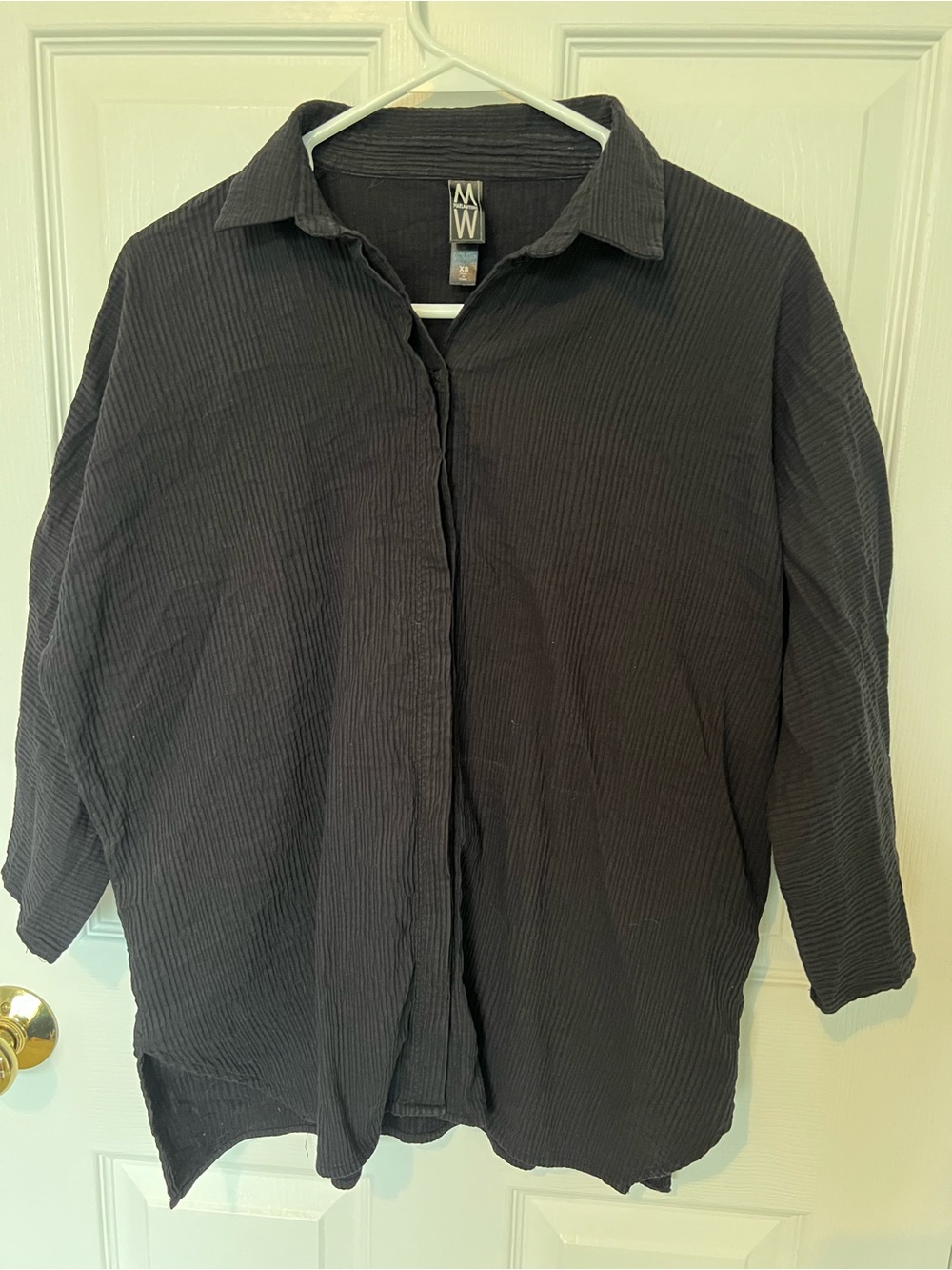 MarlaWynne Black Button-Down Shirt